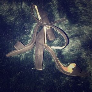 Suede strappy sandals